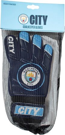 Дитячі воротарські рукавички Manchester City FC - Офіційний мерч, подарунок для юних футболістів 5-10 років