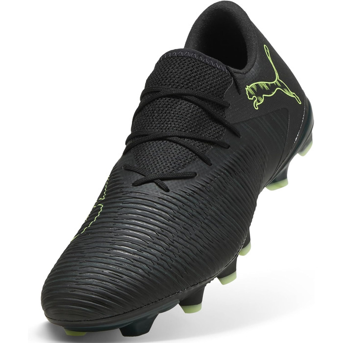 Бутси футбольні PUMA Future 8 Match Low Fg/Ag, 47 EU, Puma Black/Fizzy Light Green, для гри на траві та штучному покритті