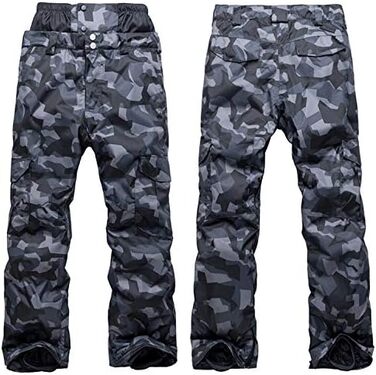 Чоловічий гірськолижний костюм камуфляж: куртка та штани. Теплий, вітро- та водонепроникний костюм для сноуборду та лиж. Чорний, розмір a