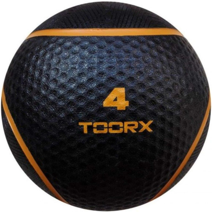 Медичний м'яч Toorx 4 кг, діаметр 22 см, фітнес, тренування