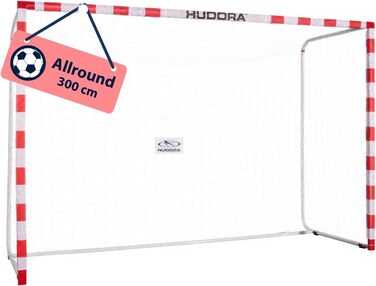 Футбольні ворота HUDORA Allround 300 для дітей та дорослих, стійкі, всепогодні, розмір гандбольний, для тренувань та відпочинку на вулиці