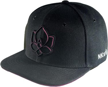 Кепка-снапбек Nebelkind Steini Der Keller унісекс, регульована базакап у стилі streetwear, чорно-рожева, OneSize