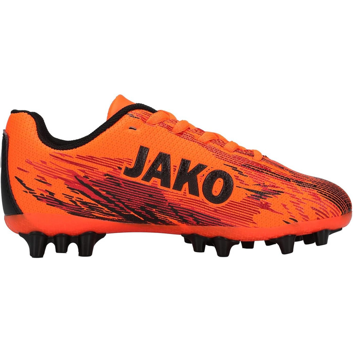 Дитячі футбольні черевики JAKO Stepover (33 EU, Неоновий помаранчевий, Чорний)