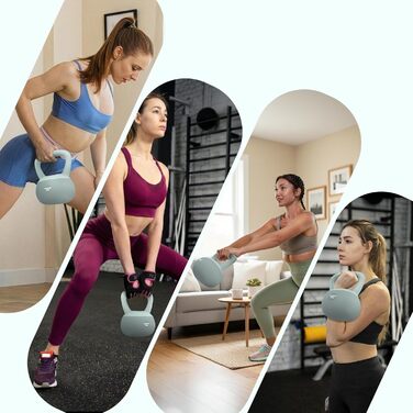 NEOLYMP Soft Kettlebell: м'яка гантеля для фітнесу з регулюванням ваги 2-12 кг, Sky-blue (8 кг)