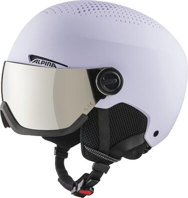 Жіночий лижний шолом Alpina Arber Visor Q-Lite, жорсткий корпус, фіолетовий, 54-58 см