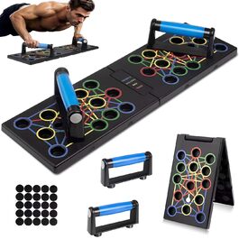 Складне тренажер для віджимань 24 в 1: дошка для віджимань, багатофункціональний фітнес, тренування всього тіла, ефективні ручки для віджимань, нарощування м'язів вдома
