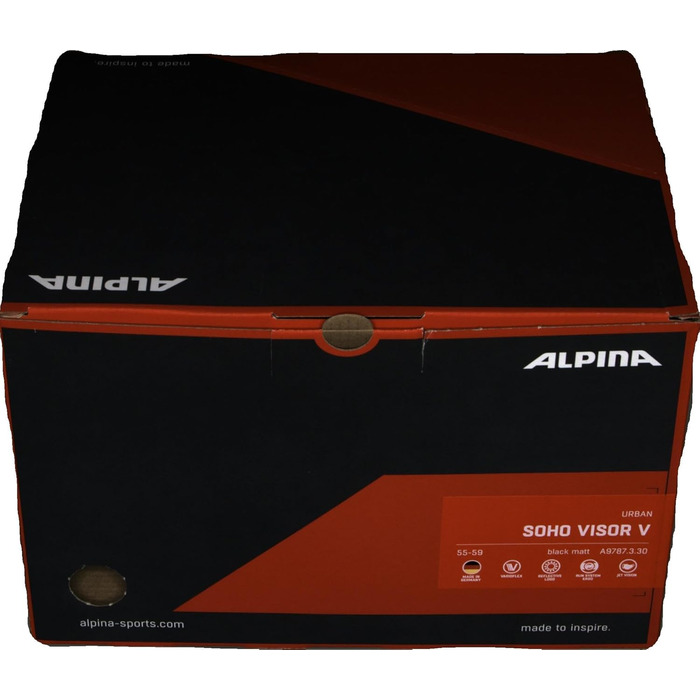 Велошолом Alpina Black Matt, матовий чорний, розмір 55-59 см