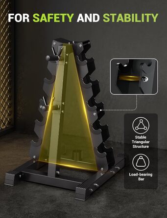 Стойка для гантелей Dripex на 3/5 рівнів, регульована, до 500 кг, сумісна з гантелями, гирями та штангами