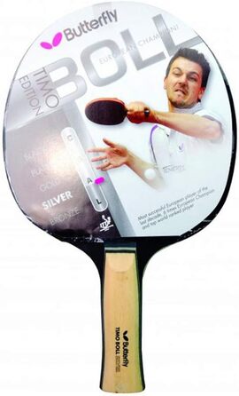 Настільна ракетка Butterfly Timo Boll Silver, ITTF, чорна-срібна