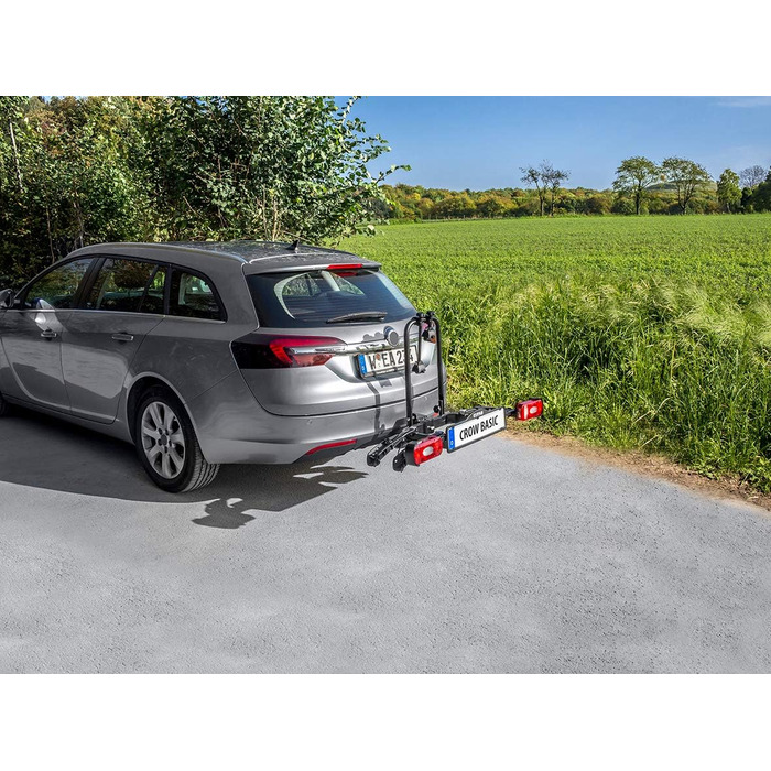 Велосипедний багажник EUFAB CROW BASIC на 2 велосипеди, для Е-байків, кріплення на причіп, чорний