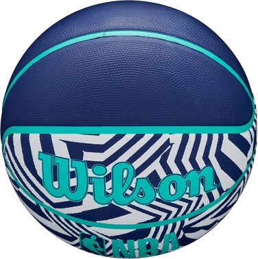 Баскетбольний м’яч Wilson NBA DRV Plus Dazzle Camo для вулиці, розміри 6 і 7