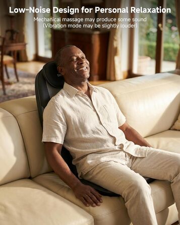 Масажне сидіння Snailax з функцією шиацу для шиї та плечей, масажер спини з підігрівом та вібрацією, крісло-масажер, подарунок для чоловіків та жінок