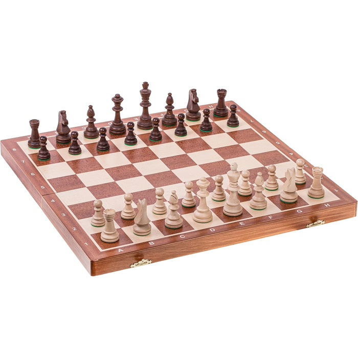 Преміум шаховий набір з махагоні Square Pro Schach №6, дошка та фігури Staunton 6, дерев'яні