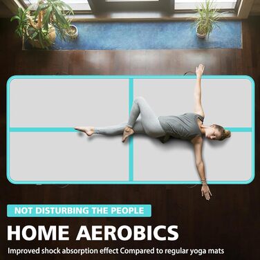 Надувний килимок для гімнастики BPB з електронасосом. 10 футів. Килимок для акробатики та тренувань. Підходить для дому, спортзалу, челедингу, йоги, пілатесу, бойових мистецтв, пляжу та водяних розваг. Розмір: 300x100x10 см