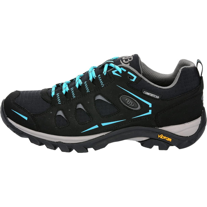 Жіночі трекінгові півчеревики Brütting Mount Frakes Low (42 EU, чорний/турквіс)