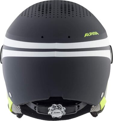 Дитячий лижний шолом ALPINA ZUPO VISOR Q-LITE з посиленим контрастом, візор, легкий, преміум-якість, матовий сірий-неоновий, 51-55 см