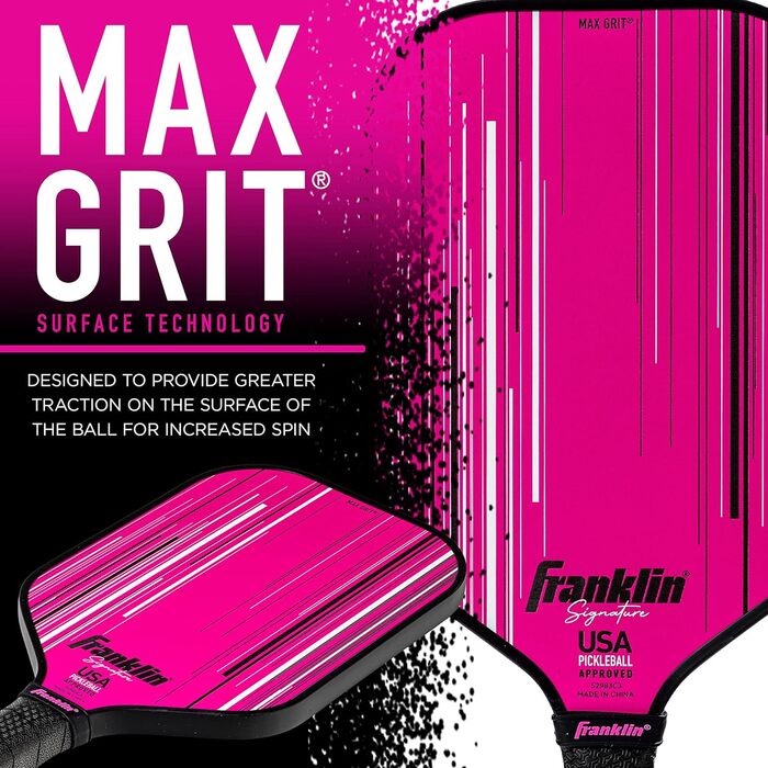 Професійна ракетка для піклболу Franklin Sports Signature Series з покриттям MaxGrit, турнірна, USAPA сертифікат