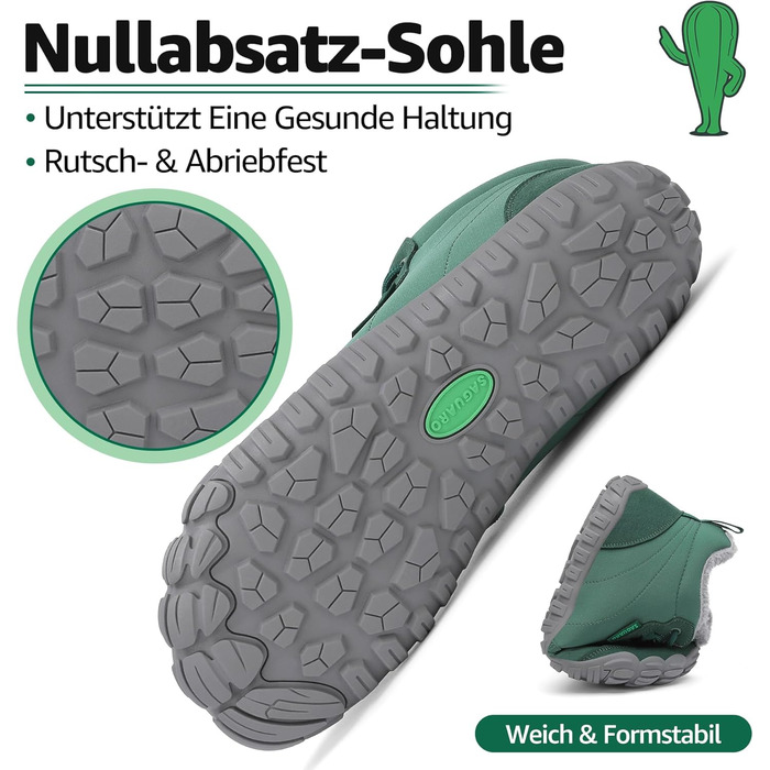 Зимові барфутбові черевики Saguaro з підкладкою, для жінок та чоловіків, розмір EU 36-48 (EU 44, темно-зелений)