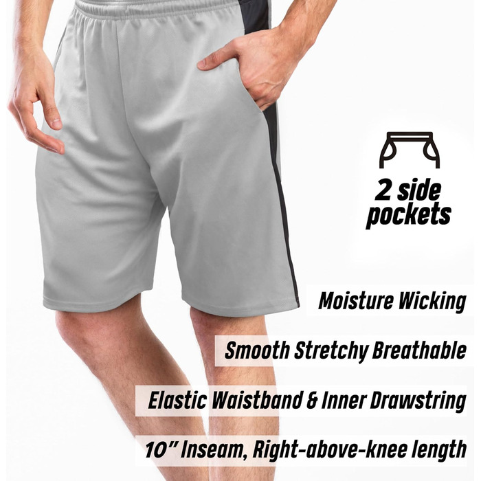 Чоловічий спортивний костюм Nike Dry-Fit для баскетболу, бігу, тренувань, фітнесу (4 шт., розмір C, комплект B)