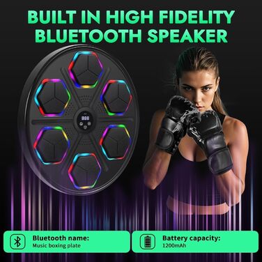 Музична бокс-машина Oamger з LED-підсвіткою та Bluetooth, 9 режимів швидкості, для дітей та дорослих