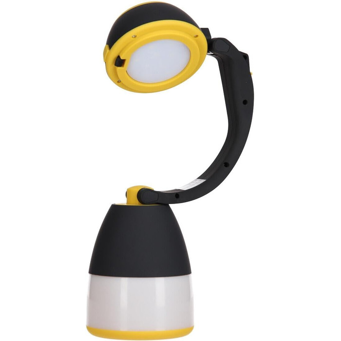 LED кемпінговий ліхтар EMOS - багатофункціональний, портативний, 3 режими, 215 лм, 305 м, 90 годин, на батарейках (3x AA), для відпочинку на природі, чорно-жовтий