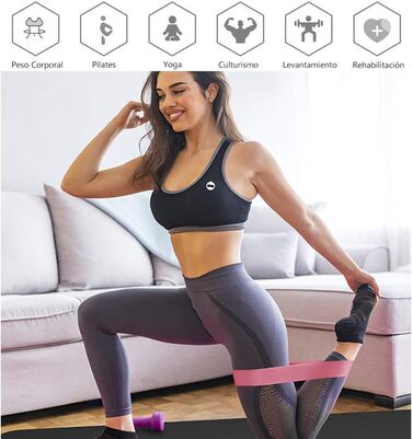 Еластичні гумові стрічки для фітнесу Gluteos (3 рівні) для сідниць, рук, йоги, пілатесу та кроссфіту. Розтяжка стегон.
