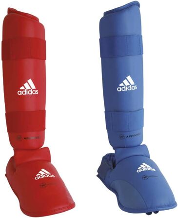 Захисники гомілки та підйому стопи adidas для карате, сині, розмір M, 2 шт.