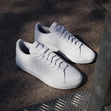 Кросівки adidas Advantage Base 2.0 унісекс, білі з зеленим (Cloud White/Collegiate Green), розмір 42 2/3 EU
