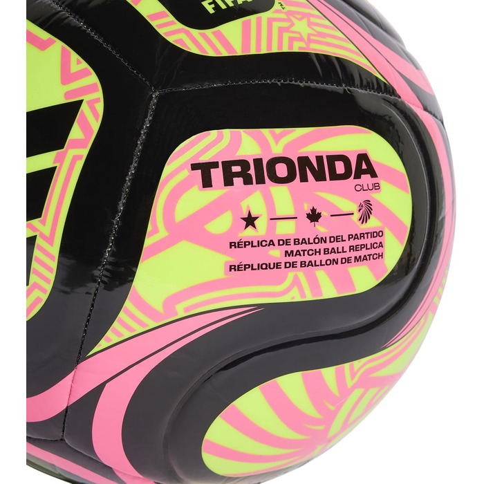 Футбольний м'яч adidas World Cup 26 Trionda Club (Чоловічий/Унісекс) Чорний/Синій/Рожевий