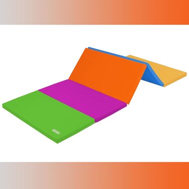 Гімнастичний мат ALPIDEX складаний 185x78x3,2 см, м'який, для дому, дітей та дорослих, кольоровий