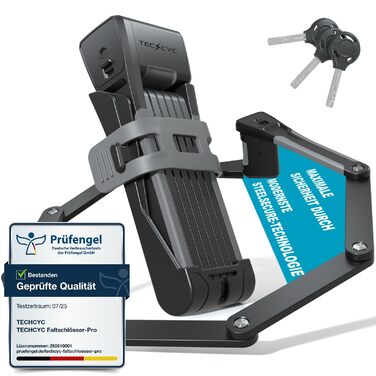 Надійне велозамок Faltschloss: 86 см, 3 ключі, захист від крадіжок, міцний сталевий замок, висока безпека, з кріпленням (120 см)