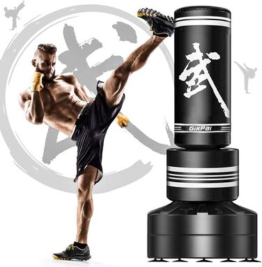 Стенд-боксерський мішок GIKPAL, 67 дюймів, для кікбоксингу та ММА, з 2 ланцюгами, для дітей та юначів