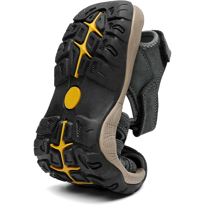 Чоловічі сандалі FLARUT для туризму та відпочинку, шкіряні, сірі (42 EU)