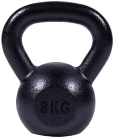 Кетлбелл GORILLA SPORTS® 2-32 кг, гачане залізо, для силових тренувань, одиничний або набір, захисне покриття, срібний/чорний