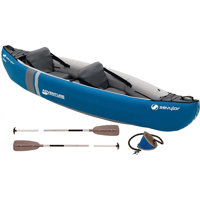 Надувний каяк Sevylor Adventure Kit для 2 осіб, з двома веслами і насосом, 314x88 см