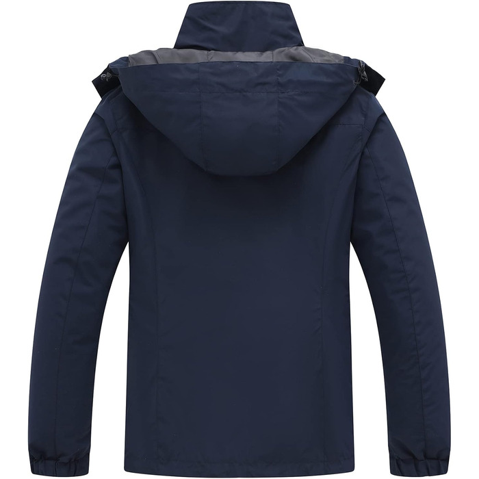 Жіноча куртка 3-в-1 Mountain: вітро- та водовідштовхуюча зимова куртка, теплий зимовий пуховик для туризму та сноуборду з капюшоном, колір морської хвилі (L)