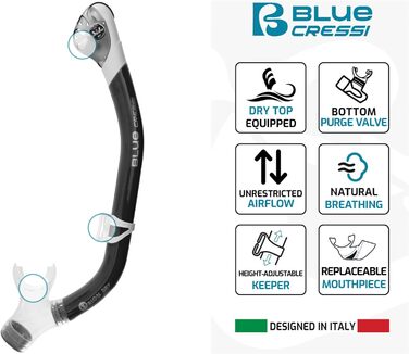 Комплект маски та трубки Cressi Bonete Pro Dry S/M рожевий прозорий - для фрідайвінгу та снорклінгу