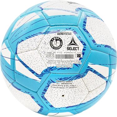 М'яч для вуличного футболу Derbystar Street Soccer, розмір 5, біло-синій, для активного відпочинку