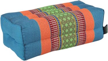 Медитаційна подушка Zafu ANADEO Standard, капок, натуральна, для йоги та медитації, синя, висока щільність, комфорт і стійкість