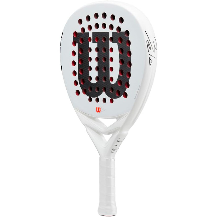 Падель ракетка Wilson Bela LT V2.5, карбон/EVA, 355 г, біла