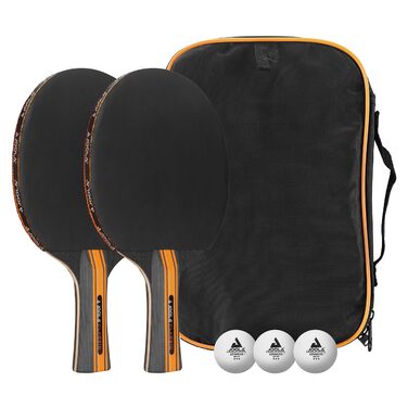 Набір для настільного тенісу JOOLA Classic 2: 2 ракетки, 3 м'ячі, чохол - чорний, 6 предметів