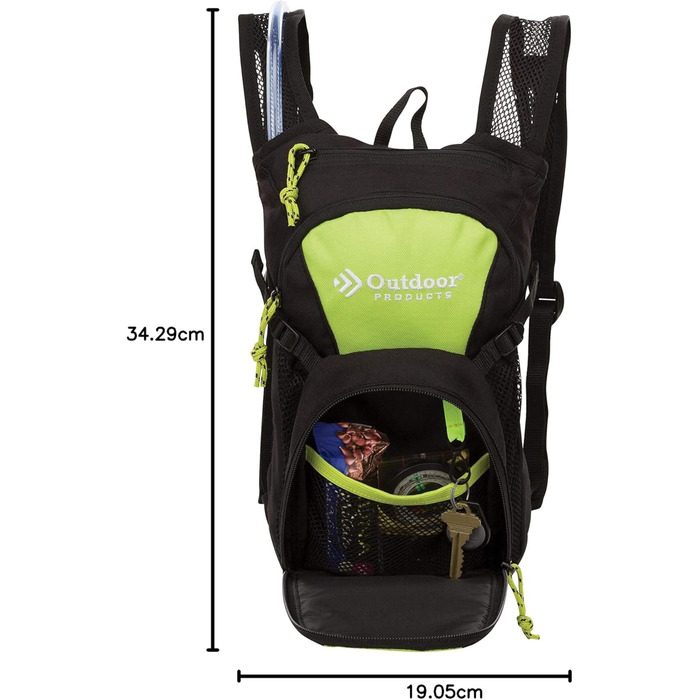 Рюкзак для пиття Outdoor Products Kaulquappe, чорний з фіолетовими тюльпанами