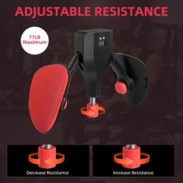 Тренажер для стегон Wooa Thigh Master 35 кг з регульованим опором, лічильником, для вправ для стегон та внутрішньої поверхні стегна, для тренування тазового дна та стегон, для домашніх тренувань