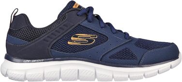 Чоловічі кросівки Skechers Track Syntacsneakers, спортивне взуття, 41 EU, темно-синій колір, шкіра та сітка