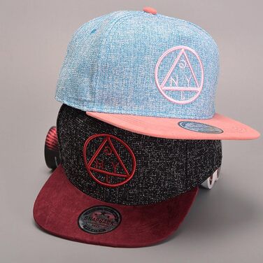 Дитяча бейсболка Belsen у стилі хіп-хоп з трикутним візерунком, синя, універсальний розмір