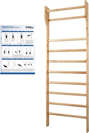 Шведська стінка Sport-Tec для гімнастики та фітнесу, 80x230 см, 10 перекладин, береза