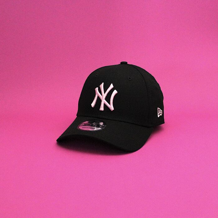 Кепка бейсболка New Era MLB 9Forty з логотипом команди NY/LA, чорно-рожева, регульована