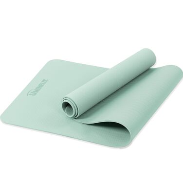 Килимок для йоги та фітнесу Pilates 0.6 см, екологічний, антиковзкий, з сумкою для транспортування та зберігання, 72x24 см, колір: Matcha-Green