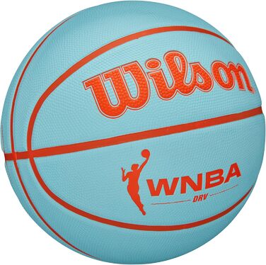 М'яч для баскетболу Wilson WNBA DRV Outdoor, Aqua/Orange, розмір 6