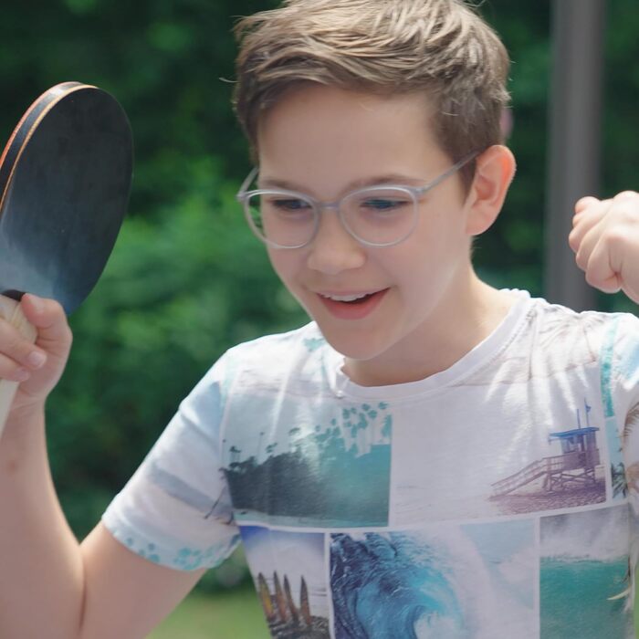 Стіл для пінг-понгу складний Fabula для дітей та підлітків, Indoor & Outdoor, розмір midi, 165x84x72 см, FASports з сіткою, ракетками, м'ячем